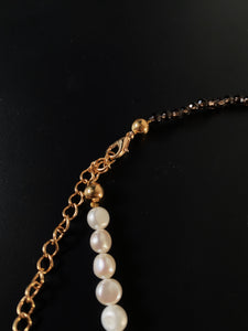 Smoky Quartz & Baroque Pearl Necklace - Lemuria Store