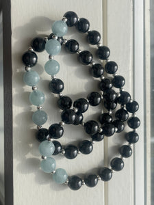 Shungite & Aquamarine Bracelet