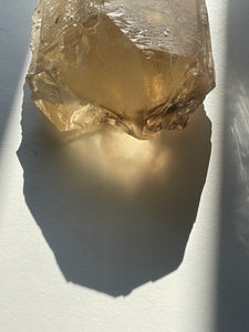 Raw Citrine Double Pointed with Cathedrals