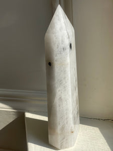Tourmalinated Quartz Point 592g