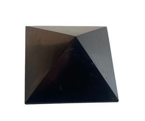 SHUNGITE PYRAMID SMOOTH 5CM - EMF PROTECTION GROUNDING HEALING - Lemuria Store