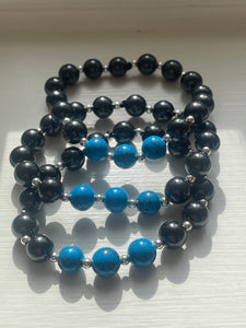 Shungite & Blue Howlite bracelet