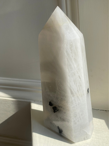 Tourmalinated Quartz Point 778g