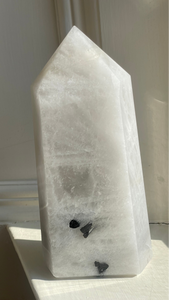 Tourmalinated Quartz Point 778g