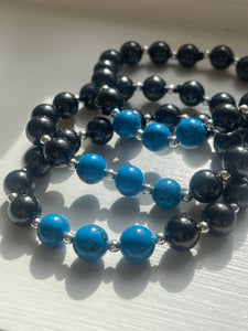 Shungite & Blue Howlite bracelet