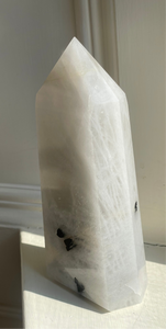 Tourmalinated Quartz Point 778g