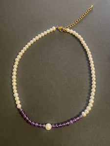 Pearl & Amethyst Necklace - Lemuria Store