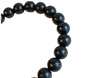Shungite bracelet beads 8mm (16-17cm) - Lemuria Store