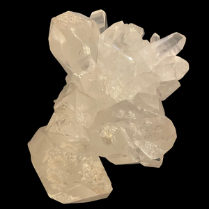 Lemurian Seed Crystal Cluster with black tourmaline rutile